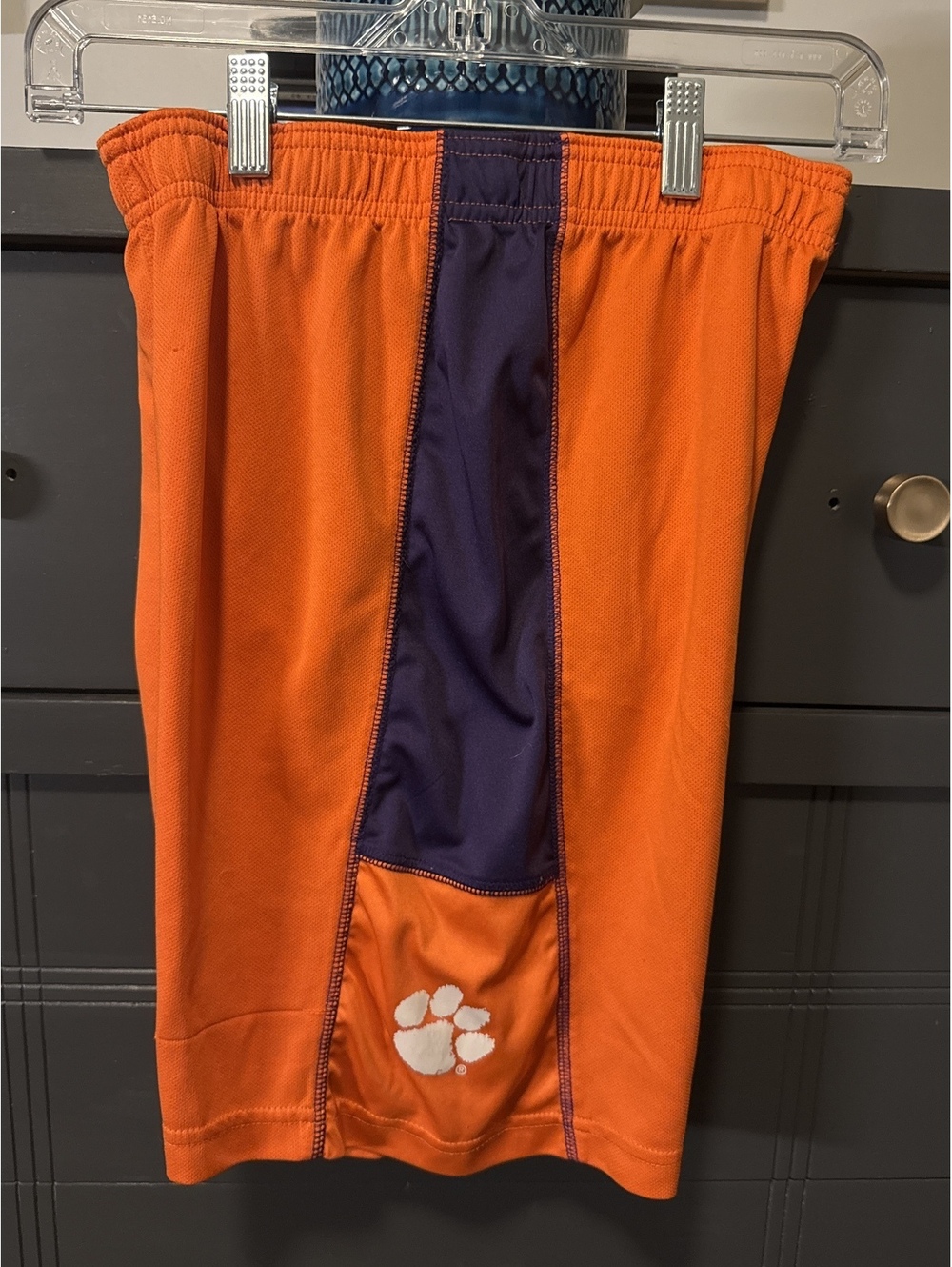 Russell Athletic Orange and Purple Athletic Shorts Large
